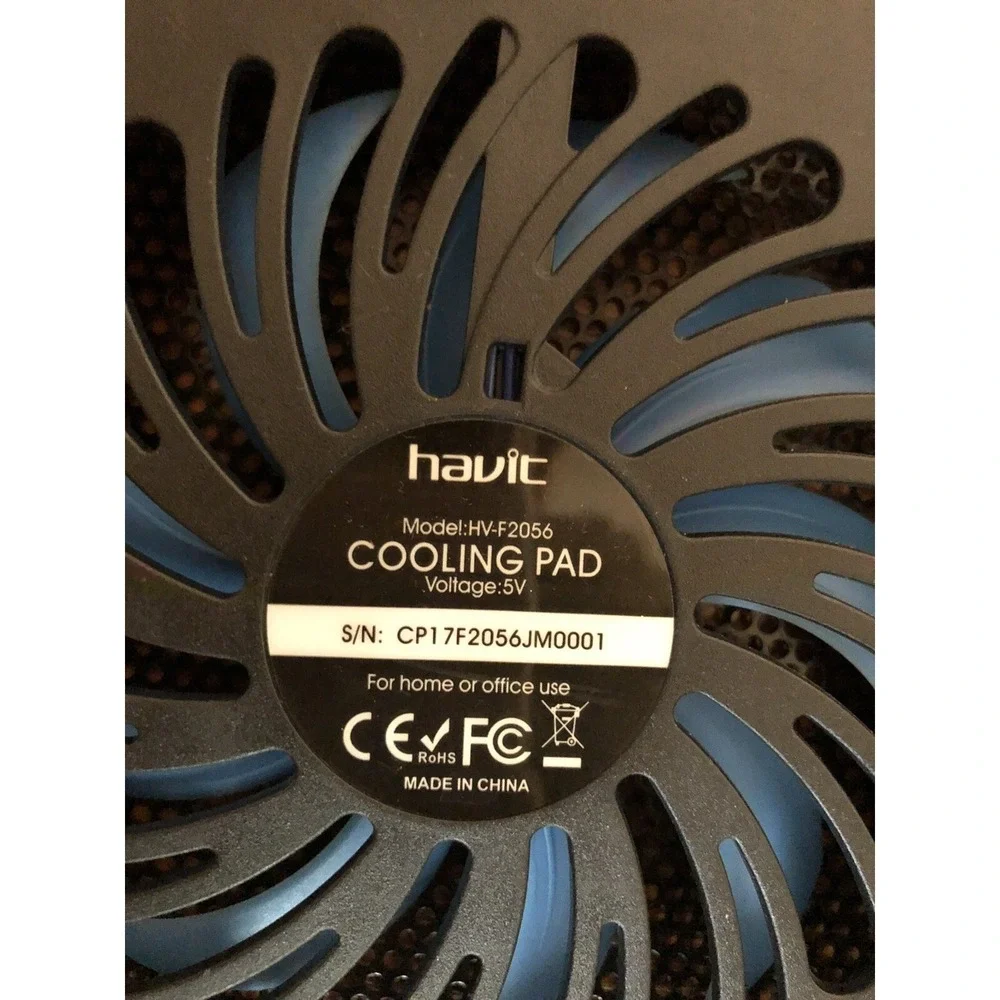 Havit Laptop Cooling Pad Cooler 3 Fans Blue Led 11